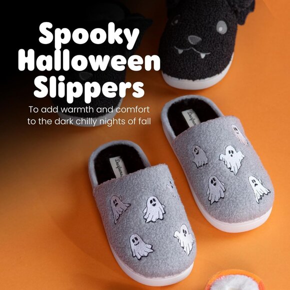 Spooky & Cozy Unisex Halloween Slippers - Perfect for Trick-or-Treating - Picture 2 of 6